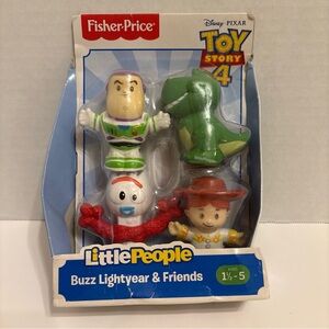 Disney Little People TOY STORY 4 BUZZ LIGHTYEAR REX FORKY JESSIE figures - New